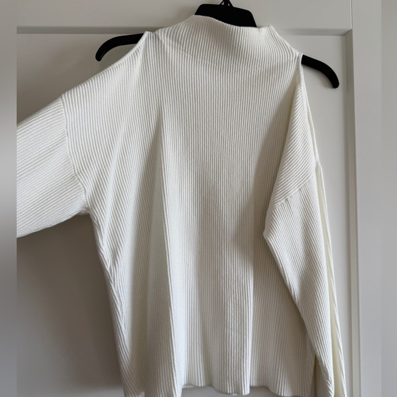 NWOT Lilyful Turtleneck open shoulder ribbed sweater - Picture 3 of 4